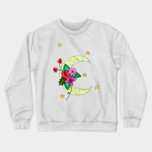 moon flowers Crewneck Sweatshirt